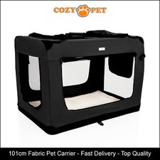 Fabric Dog Crate 101cm Black