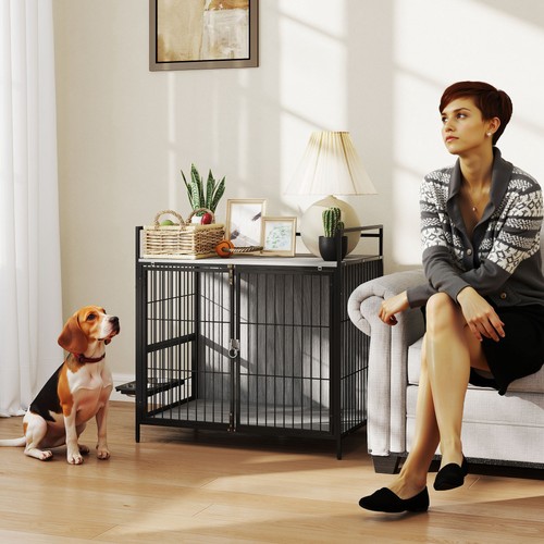 Pawhut dog crate furniture - dog,